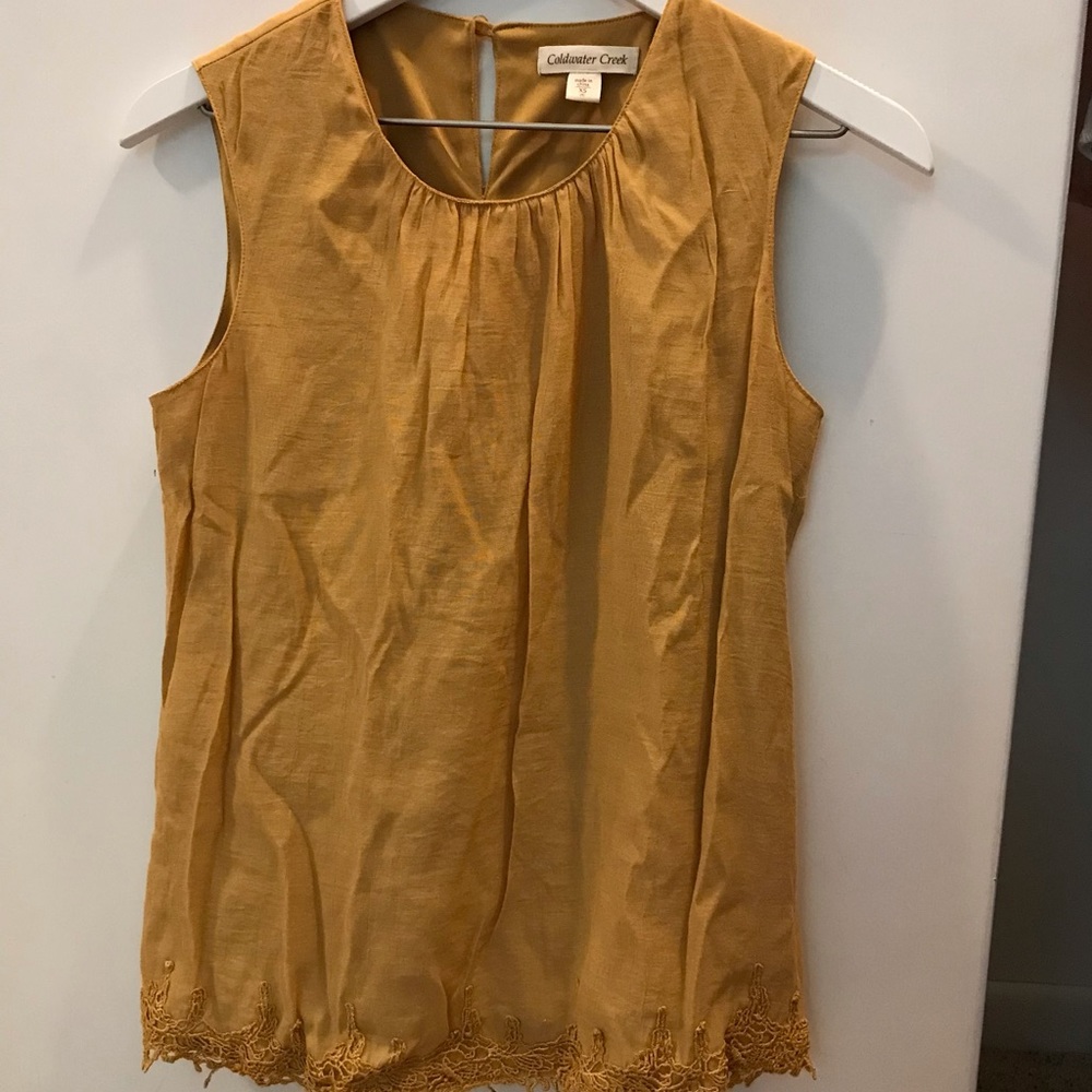 ⭐️3/$15⭐️ Coldwater Creek Yellow Sleeveless Blouse